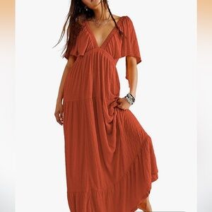 Kikibell Rust Maxi Dress